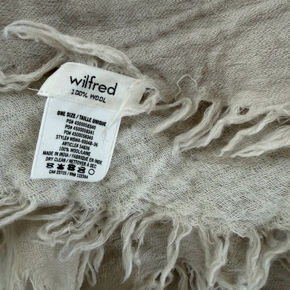 Wilfred Cream and Tan wool Scarf - Picture 3 of 4